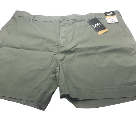 Lee Women's 22M Hi-Rise Regular Fit Deeplichengreen Utility Short New With Tags - Picture 1 of 13